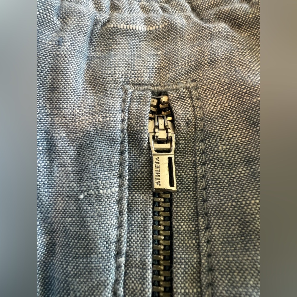 Athleta Light Cabo linen Blue lounge Wide Leg Pants women’s size 4 casual wear - Picture 6 of 11